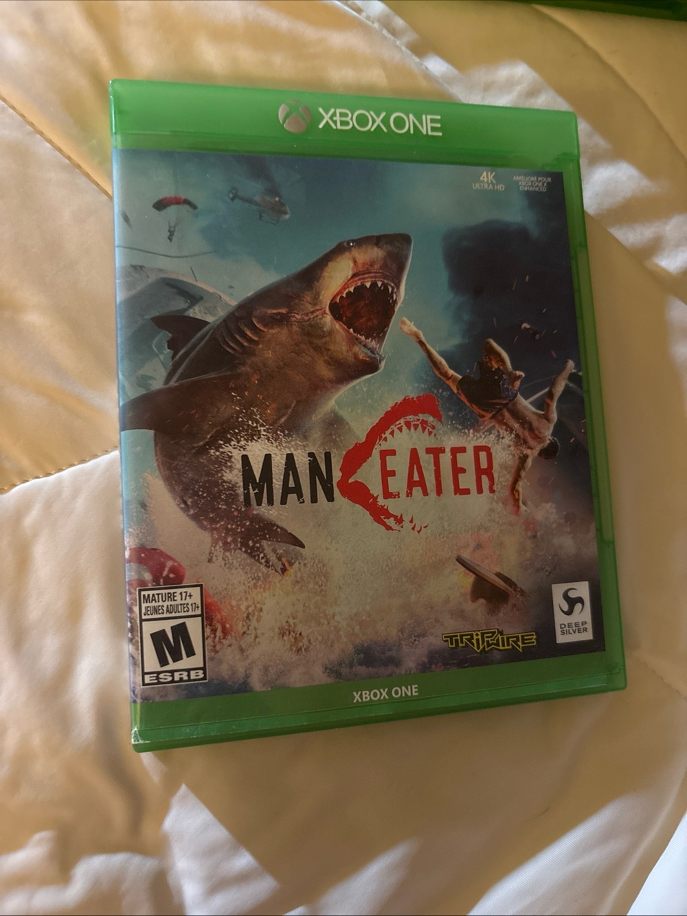 Maneater Xbox One Video Game - Green Case